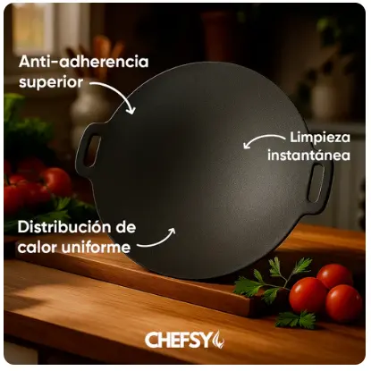 PLANCHA ANTIADHERENTE EN HIERRO ALEMÁN 