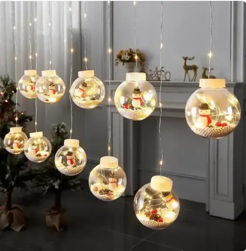 [SK00828] Cortinas 3m de Bolas navideñas